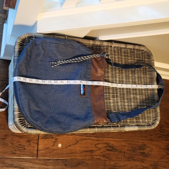 Kavu Shoulder Hobo Bag Blue Denim with Brown Trim - Picture 8 of 11
